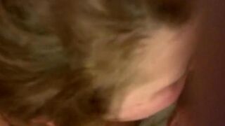 I put my cock in her mouth while she was eating eggs, a steamy homemade scene
