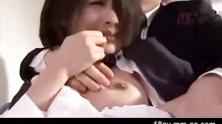 Asian brother roughly fucked his sister, a teen 18+