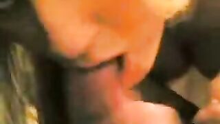 Girl made a stunning blowjob for her boyfriend at home