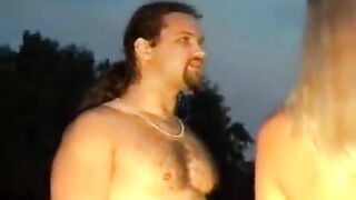 Two Russian girls are having fun on the party in Ibiza