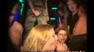 Bunch of used sluttered girls resting in the night club
