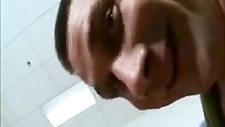 Foot-fetishist loves to jerk his cock with legs and cum on them