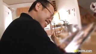 Hot teen Asian classmate gets hard spanked and fucked on a school day off