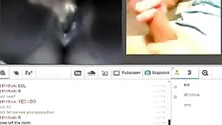A husband and wife have fun on the webcam, exploring their desires