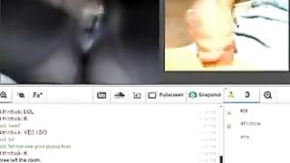 A husband and wife have fun on the webcam, exploring their desires