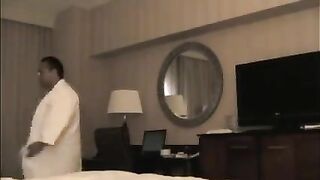The guy brought a whore to the hotel room and undressed her