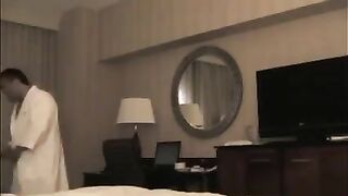 The guy brought a whore to the hotel room and undressed her