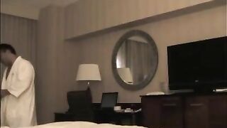 The guy brought a whore to the hotel room and undressed her