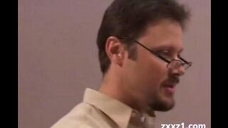 The teacher shoved cancer into a dirty slut and finished in his mouth