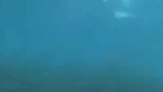 Aqualangists are having fun at the bottom of the sea in this hot video