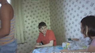 Foursome sex of two couples, a usual Swinger Party
