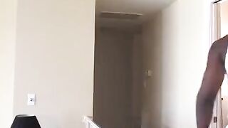 A beautiful blonde woman fucked in her ass by a black man on the couch