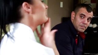 Alektra Blue is a massage master who uses her big tits for oiling cock