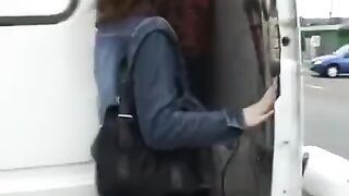 A girl is having fun with three guys in an intense threesome