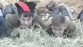 The guy brought a girl to the barn and fucked her in the hay