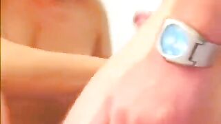 A cute Russian blonde makes a stunning blowjob, showcasing her skills