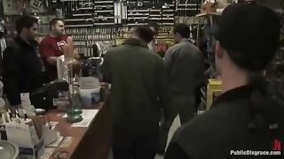 A sexy girl was fucked hard in the retail setting by pervert