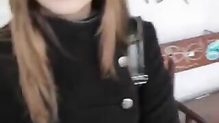 A girl was picked up at the bus stop and fucked
