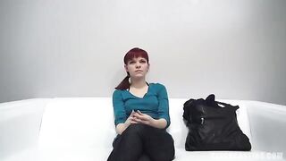 Redhead 18-year-old agreed to show her nipples and fuck at casting