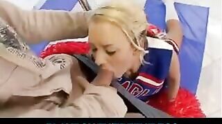 A gymnast has awesome sex while sitting on a twine trick