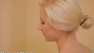 A hot shower session for a beautiful slender girl