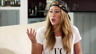 The girl was bored at home, so she seduced her friend Carter Cruz for a lesbian encounter