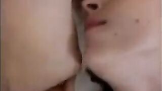 A friend cleaned sperm from vagina and anal hole