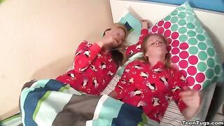 Two sisters learned to please a man and got experience in this area
