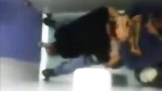 The camera in the toilet captured two guys getting oral sex