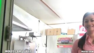 The girl is fucking for money, she is a saleswoman of expensive stuff
