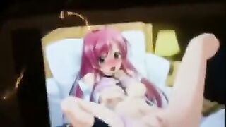 Hentai fucked hard and came on her favorite one