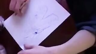 Instead of lessons, the guy fucked his mature mother with a redhead