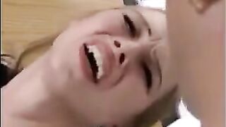 The guy pleased the sexy fragile blonde with fisting