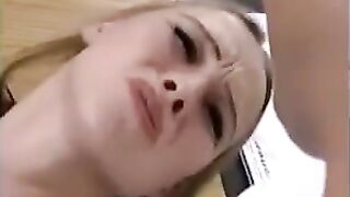 The guy pleased the sexy fragile blonde with fisting