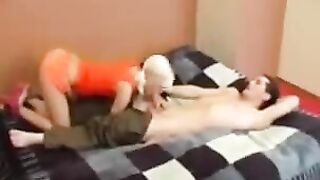 A blonde could not resist her brother's advances