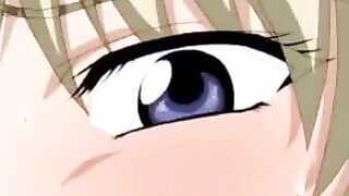 A guy spies on a girl masturbating herself in an erotic hentai