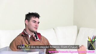 A fair-haired girl is having sex at the casting couch