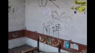 A girl is not embarrassed to have sex in public places