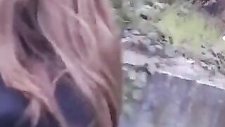 A girl is not embarrassed to have sex in public places