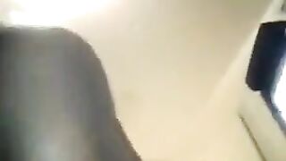 Negro man fucked fat ass of his wife in anal hole