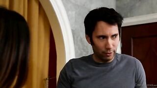A pleasant massage turned into a great sex with a gorgeous brunette