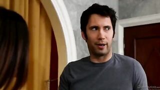 A pleasant massage turned into a great sex with a gorgeous brunette