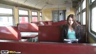 A girl was picked up at the train station and fucked by many, including a cameraman