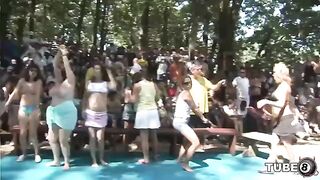 Fun in the forest with a young girl is always exciting