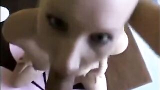 A chick who loves to suck cock deeply and give a blowjob