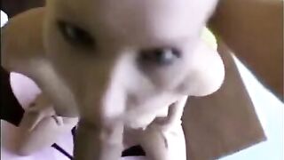 A chick who loves to suck cock deeply and give a blowjob