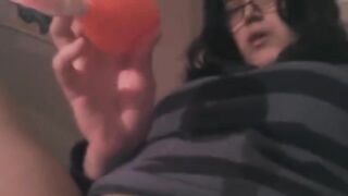 Stimulation of the clitoris with a powerful vibrator