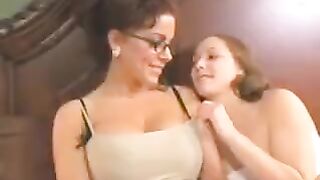 A mother introduces her daughter to the world of pleasure