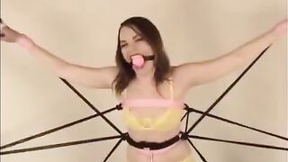 The girl Diana was tied up and fucked hard