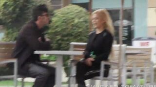 A blonde girl got into the car and it ended with sex